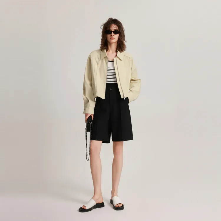 ELLE Jackets & Coats Women's Khaki Green-2
