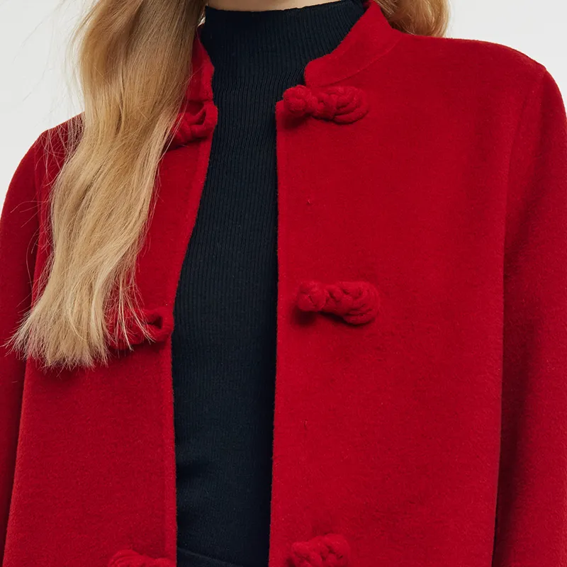 GOELIA Coats Women's Pepper Red-4