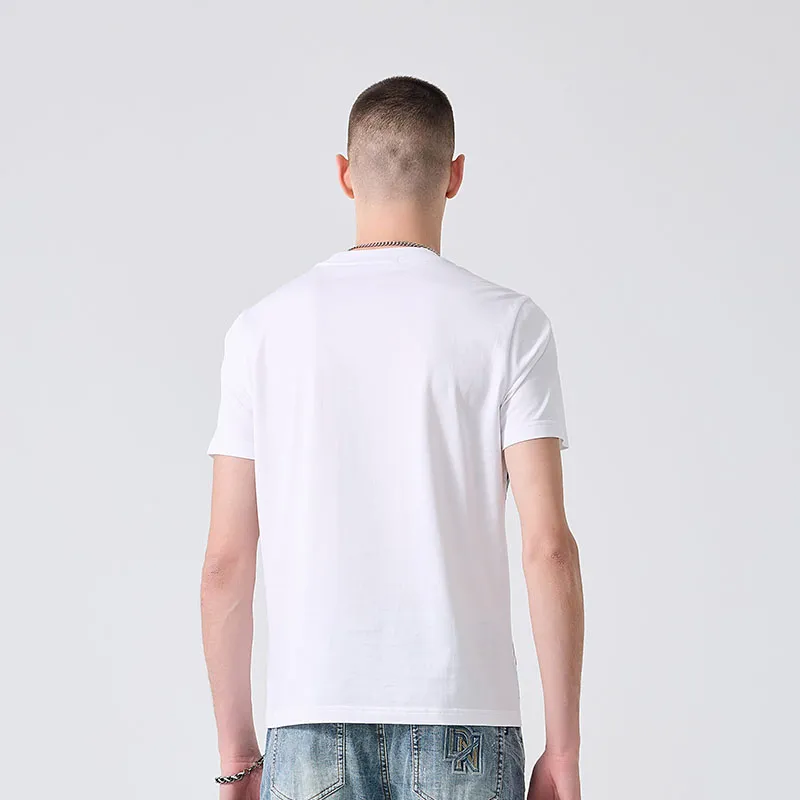 DAVID NAMAN T Shirts Men Blue With White Lettering-7