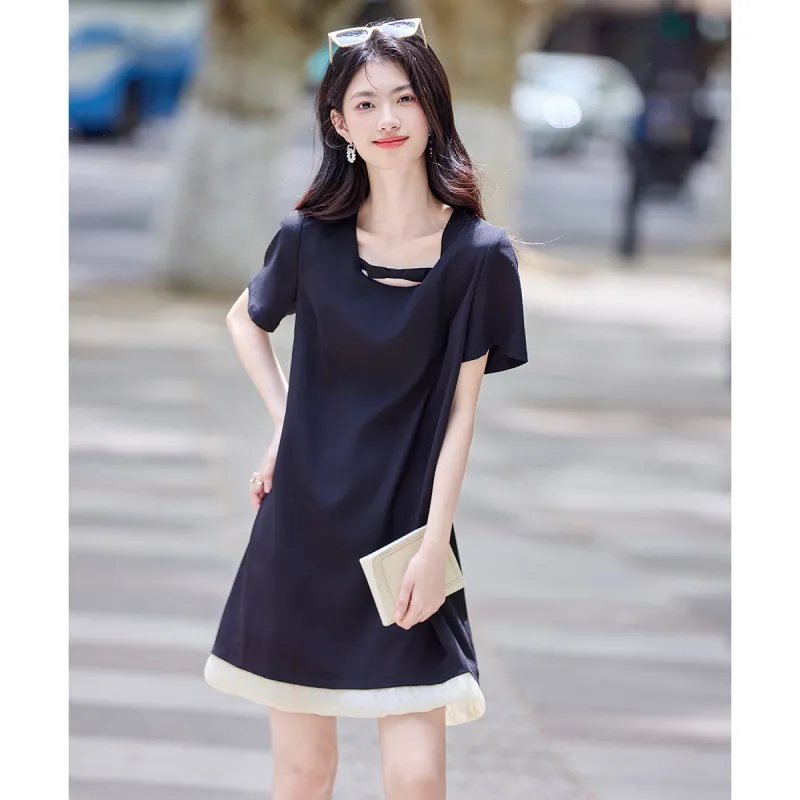 Still Quiet Summer Short Sleeved Dress Women's-4