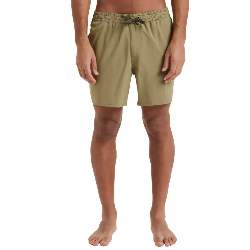 Quiksilver Surfsilk Solid Swimming Shorts Men's Khaki-2