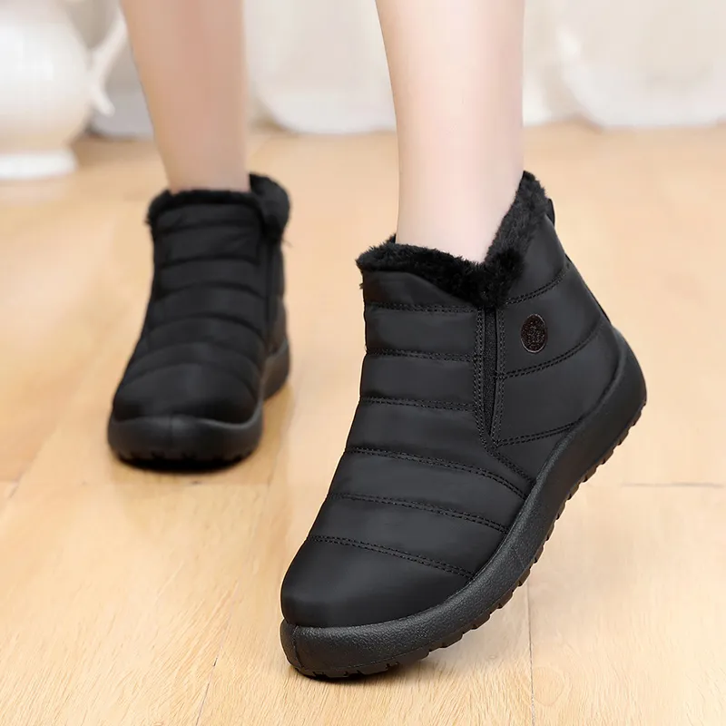 Captain Illy Warm Short Snow Boots Unisex Black-1