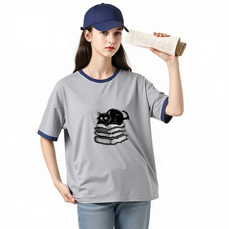 FAIRWHALE Drop Shoulder Sleeve T Shirt Women's-27