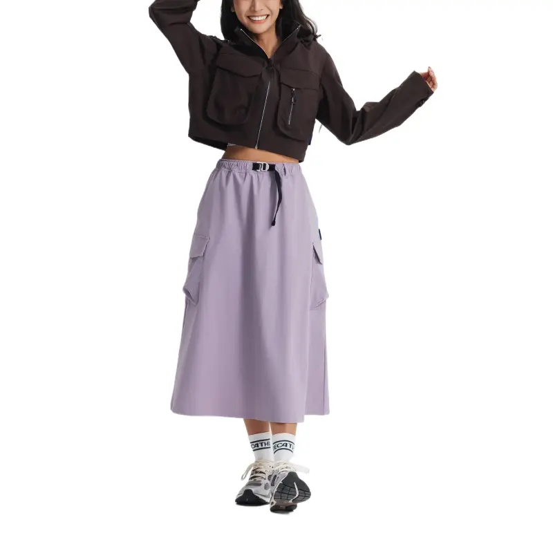 DECATHLON Casual Long Skirt Women's Smokey Mauve-3