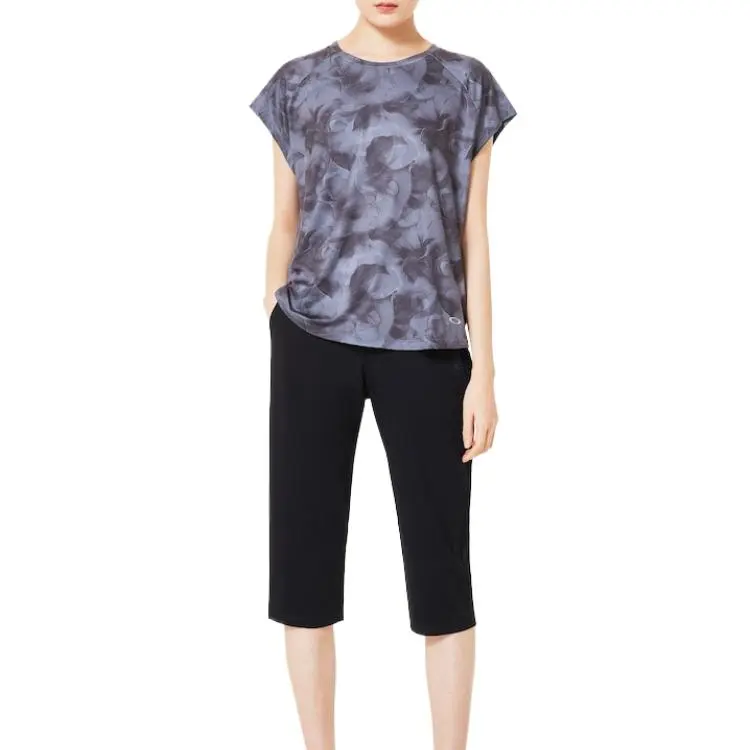 Oakley Raglan Sleeve T Shirt Women's Black Print-3