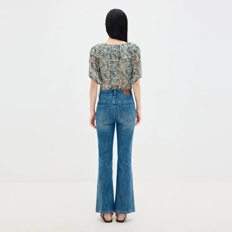 SHUIYUNJIAN Shirts Women's Forest Green Floral-5