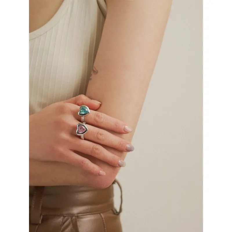 AHLOOPS 18K Gold Plated Copper Rings Unisex Silver-2