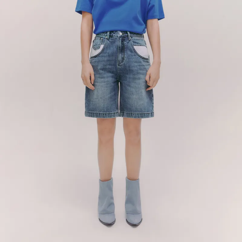 NO ONE ELSE Denim Shorts Unisex-2