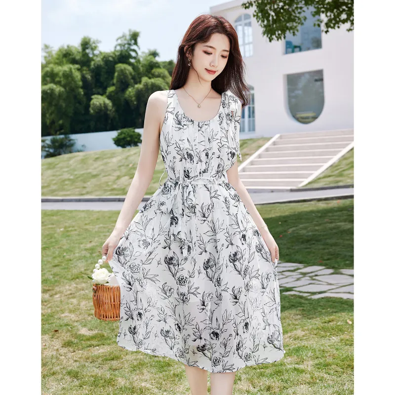 Like The Age Of Water Sleeveless Dress Women's Multicolor-3