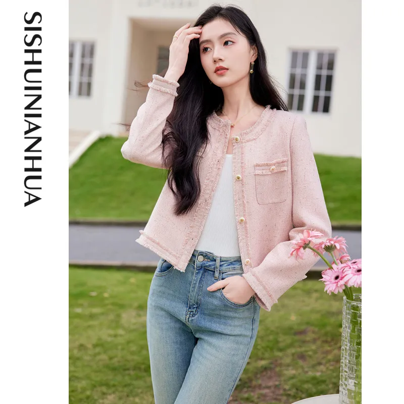 Like The Age Of Water Spring Velvet feel Coat Regular Women's Pink-2
