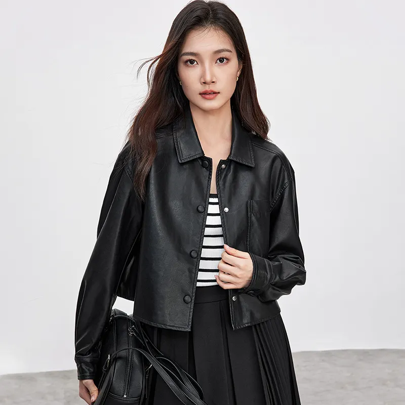 SENTUBILA Leather Jacket Women's-14