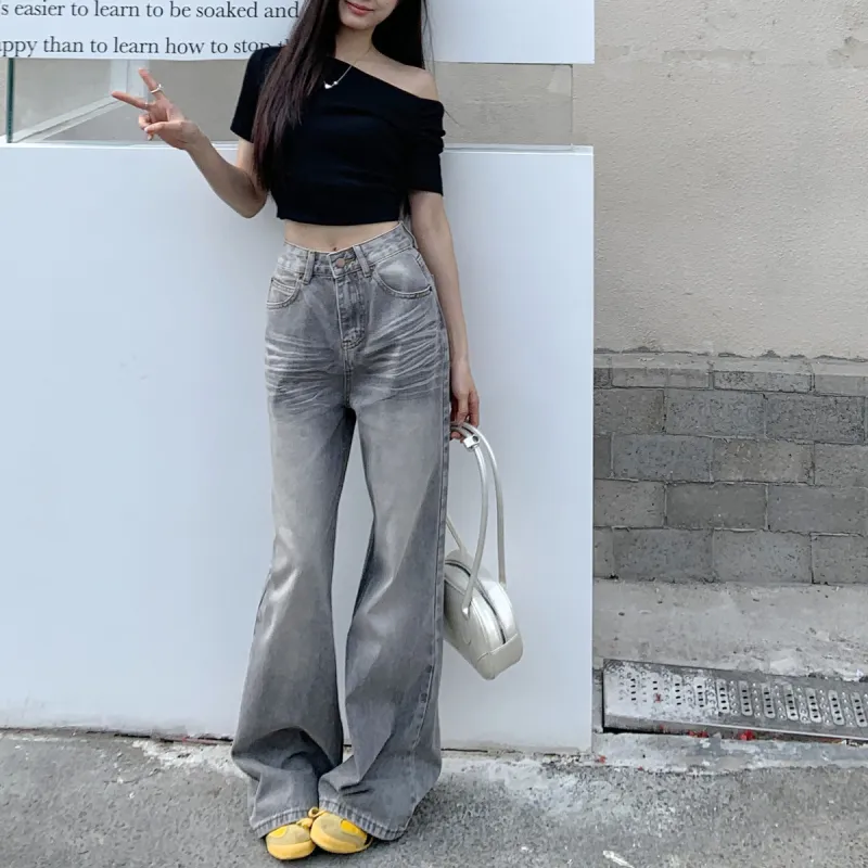 ZNZX Jeans Women's Light Gray Pants-3