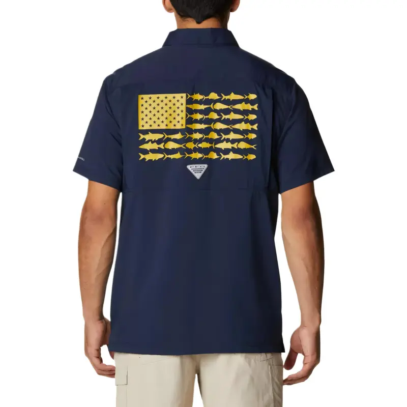 Columbia PFG Slack Tide Shirt Men's Marine Blue-1