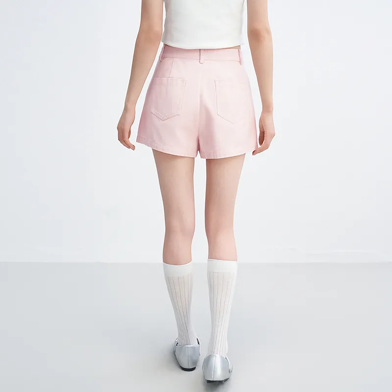 LEDIN Denim Shorts Women's Beauty Pink-6