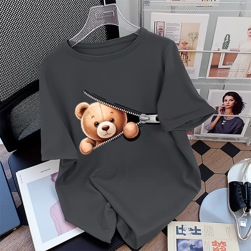 FAIRWHALE Drop Shoulder Sleeve T Shirt Women's-14
