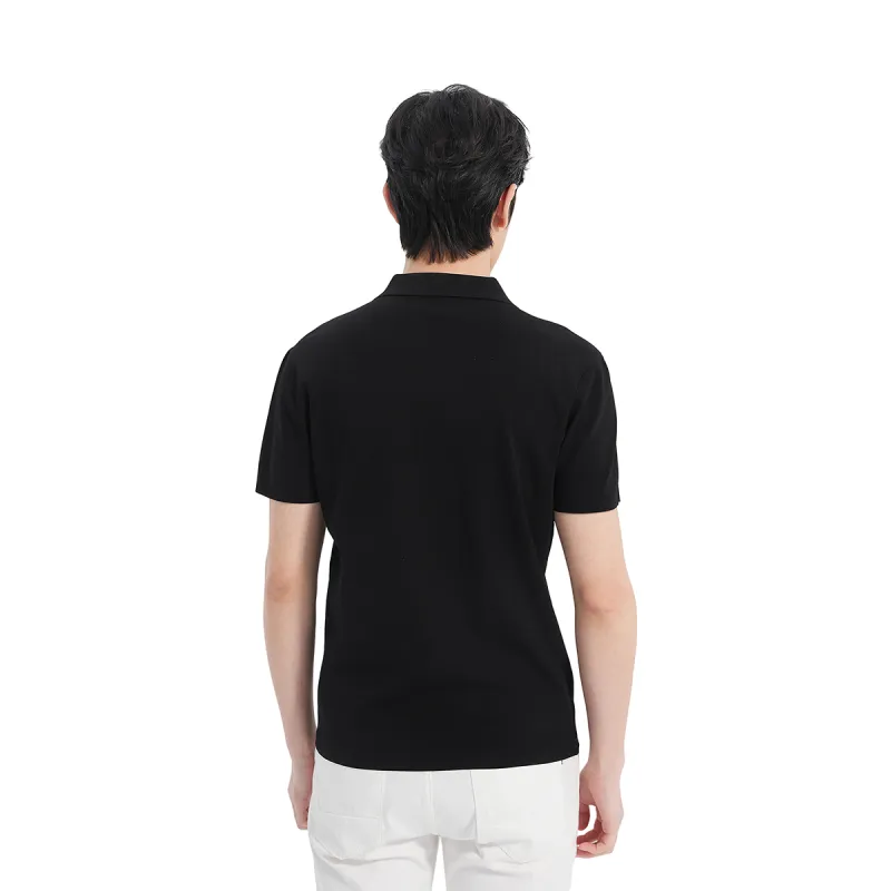 LESS IS MORE Polo Shirts Men Black-1