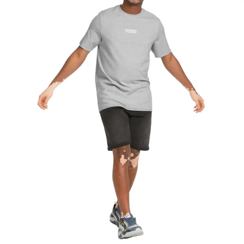 PUMA T Shirt Men's Light Mixed Gray-4