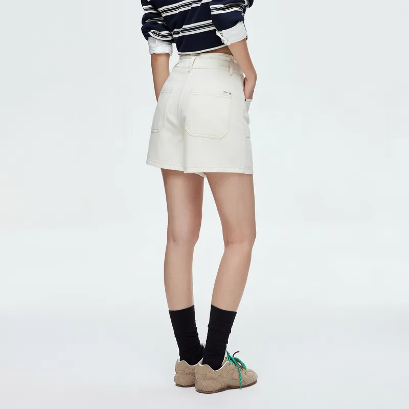 ONLY Denim Shorts Women's J2G Ecru-5