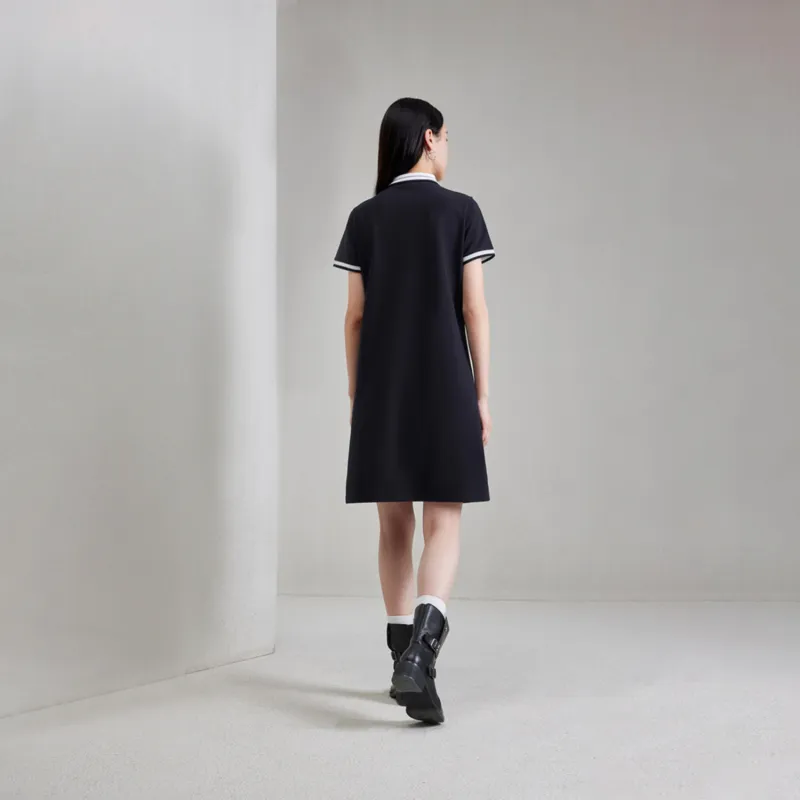 HLA Short Sleeved Dress Women's Navy Blue-2