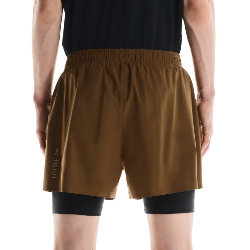 On x LOEWE Performance SS25 Sports Shorts Men's Coffee-2
