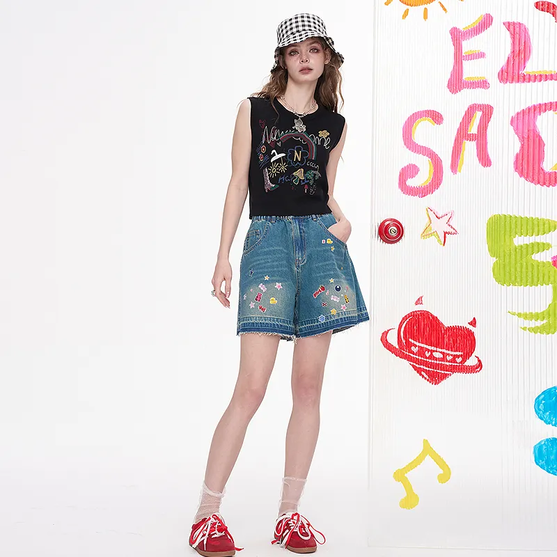 ELF SACK Denim Shorts Women's-3