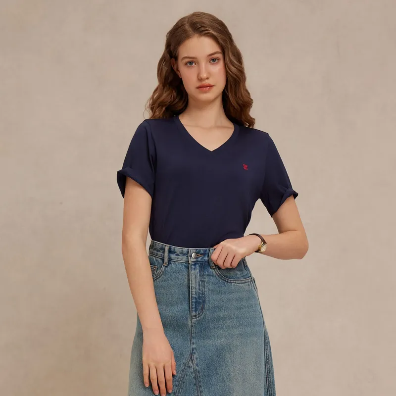 E.land Casual Short Skirts Women's Denim 55Indigo-3