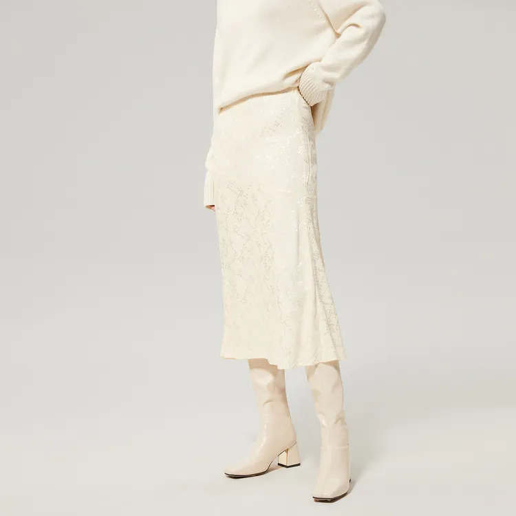 OVV Casual Short Skirts Women's Beige Yellow Pattern B2-3