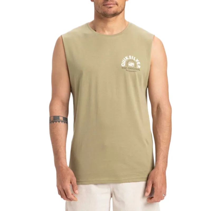 Quiksilver Tank Top Men's Yellow Green-2