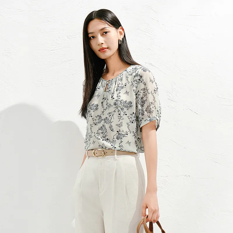 JZ. ANNAKRO Chiffon Shirt Women's-5