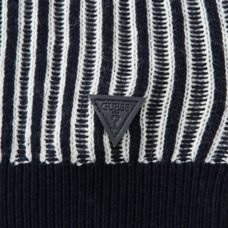 GUESS Sweater Men's Blue Stripes-4