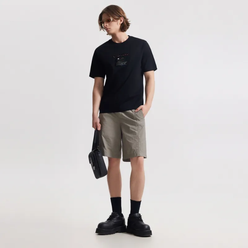 Cabbeen T Shirts Men Coal Black-3