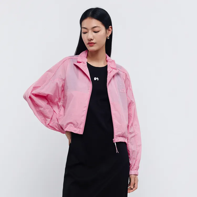 SHUIYUNJIAN Cropped Coat Women's Rose Red-3