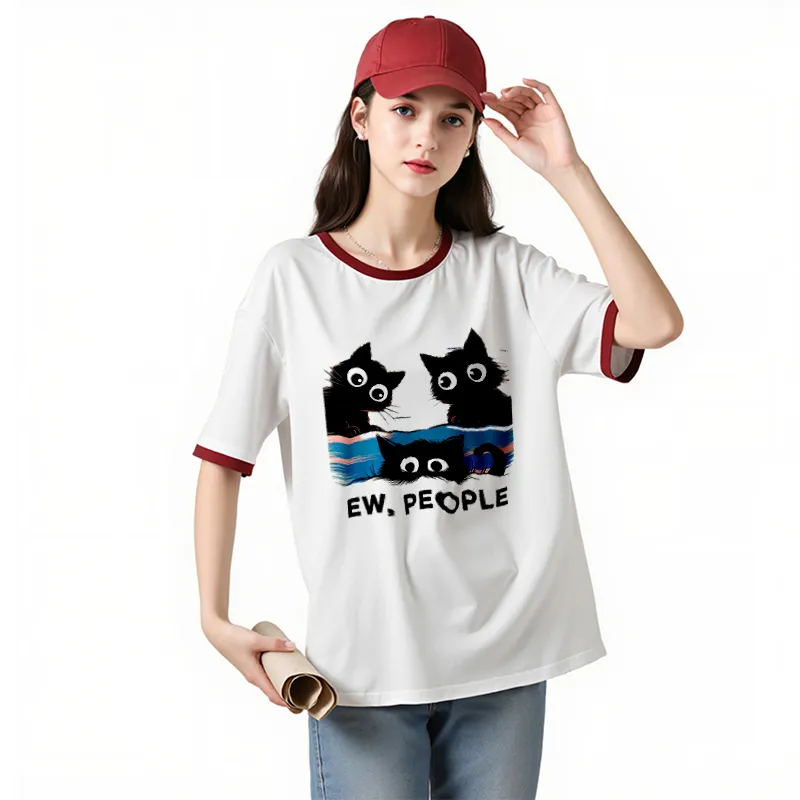 FAIRWHALE Drop Shoulder Sleeve T Shirt Women's-10