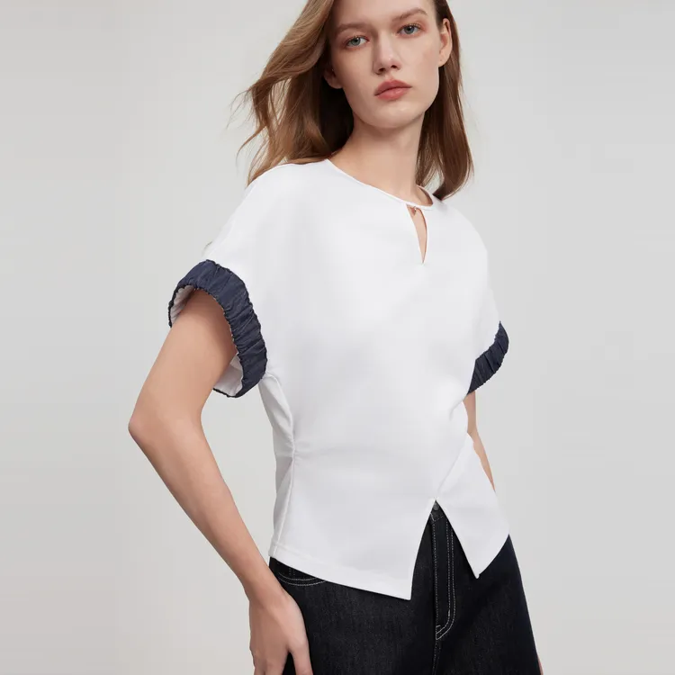 ELLE T Shirts Women's White-2