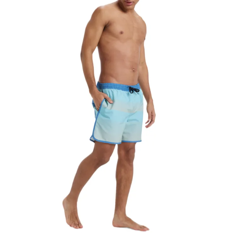 Quiksilver Surfsilk Scallop Swimming Shorts Men's Light Blue-4