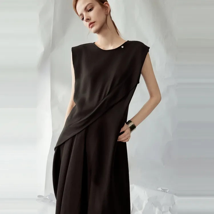 ELLE Sleeveless Dresses Women's Black-2
