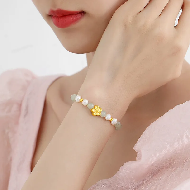 Royal Heaven's Choice Bracelets Pale Greenish White Jade Unisex-1