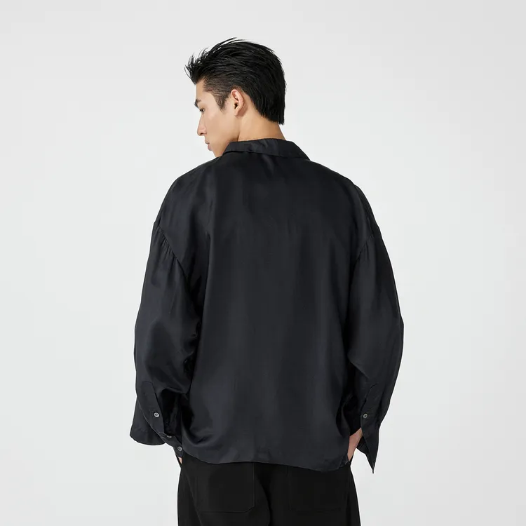 CROQUIS Shirts Unisex 409 Black Navy Blue-3