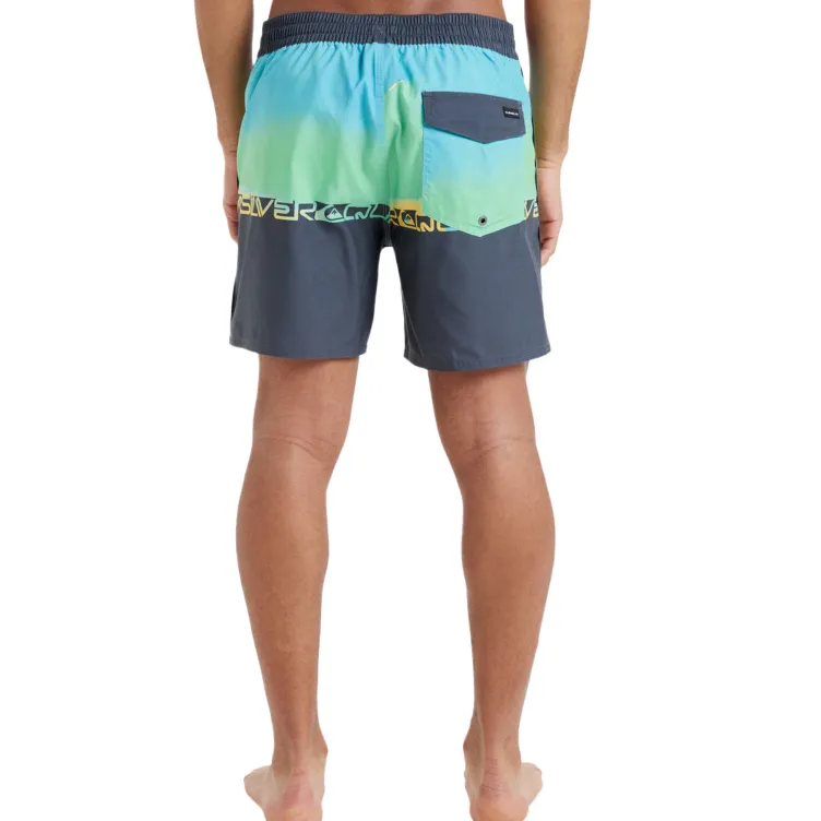 Quiksilver Swimming Shorts Men's Summer Green Block-1