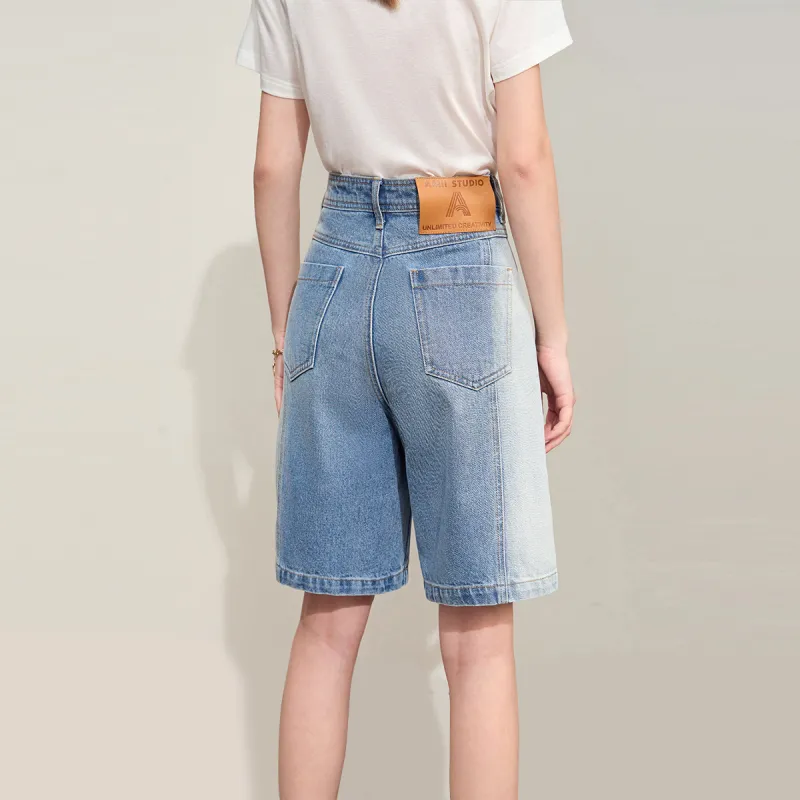 AMII Denim Shorts Women's Denim Blue-4