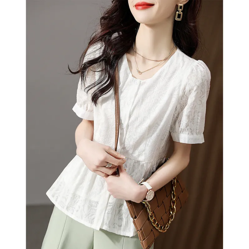 XIANSINIAO Shirts Women's White-1