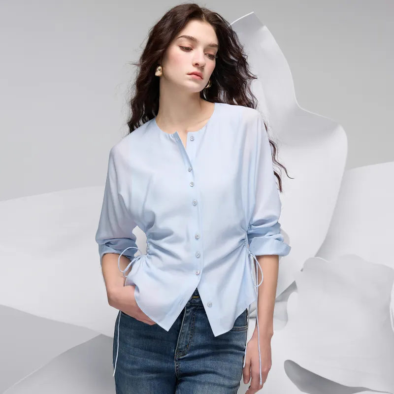 3COLOUR Shirts Women's Sky Blue-2