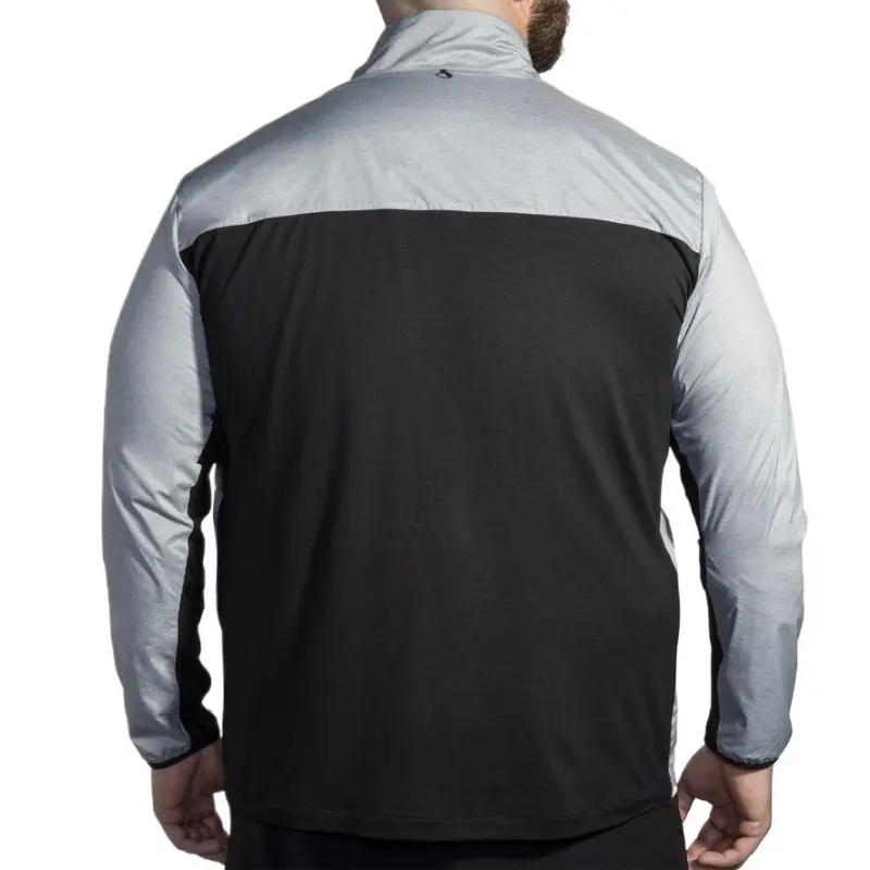 Brooks Jacket Men's Silver Gray/Black-1