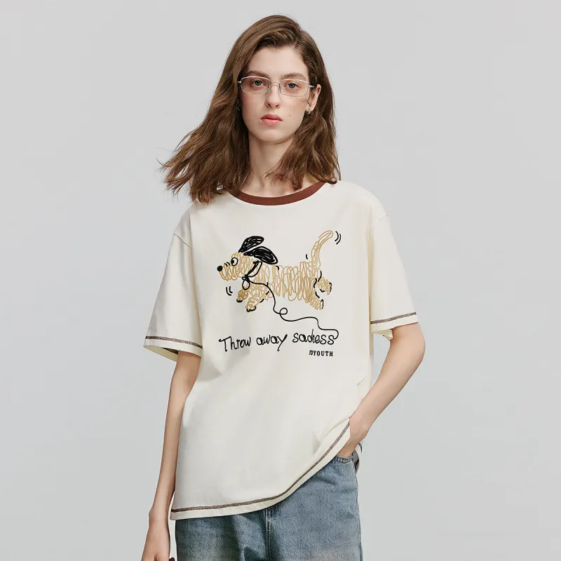 Initial Language T Shirt Women's-2