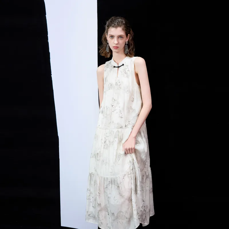 3COLOUR Sleeveless Dress Women's Black Rice Floral-2