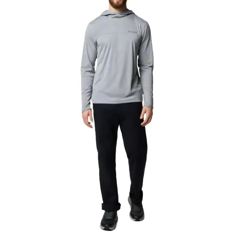 Columbia Sage Peak Knit Hoodie Omni-Shade Knitwear Men's Gray-3