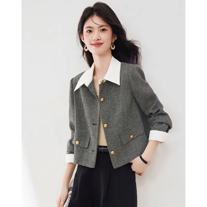 XINFEIYU Jackets Women's Black-1