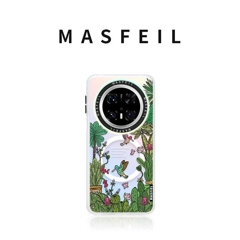 Marsfield Acrylic Material Laser Magnetic Vintage Jungle Phone Cases Compatibility With Huawei Mate 70/60/50/40 Pro-1