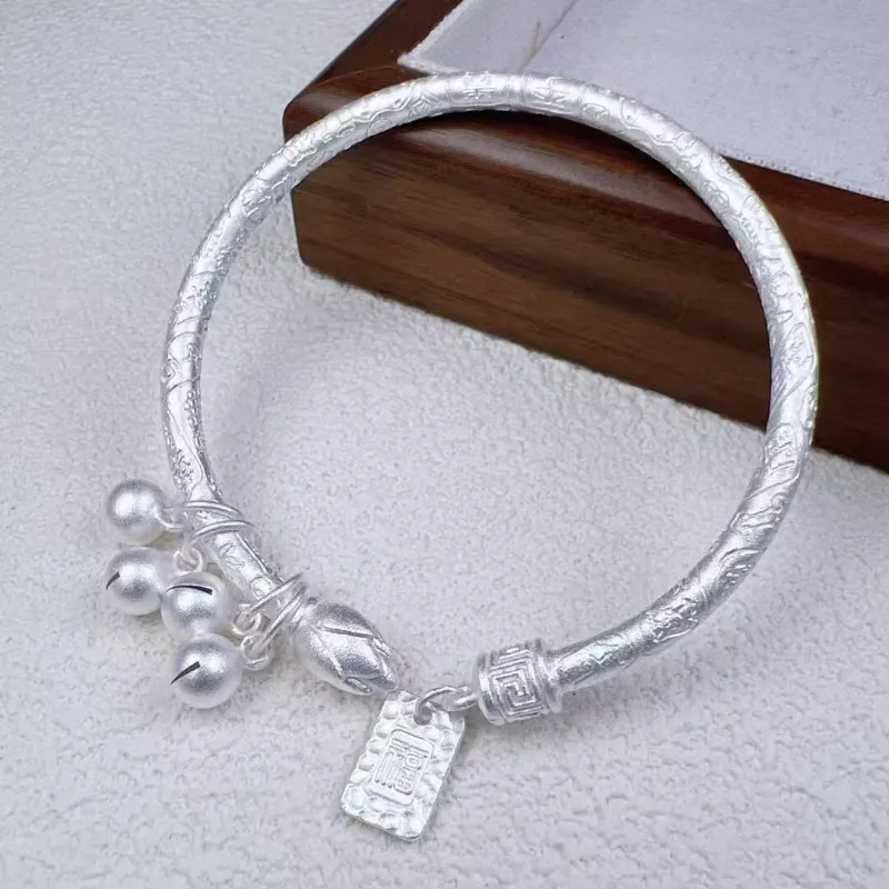 FUYUFU 999 Fine Silver Bangles Women's-3