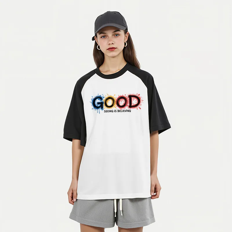 FAIRWHALE Drop Shoulder Sleeve T Shirt Women's-6